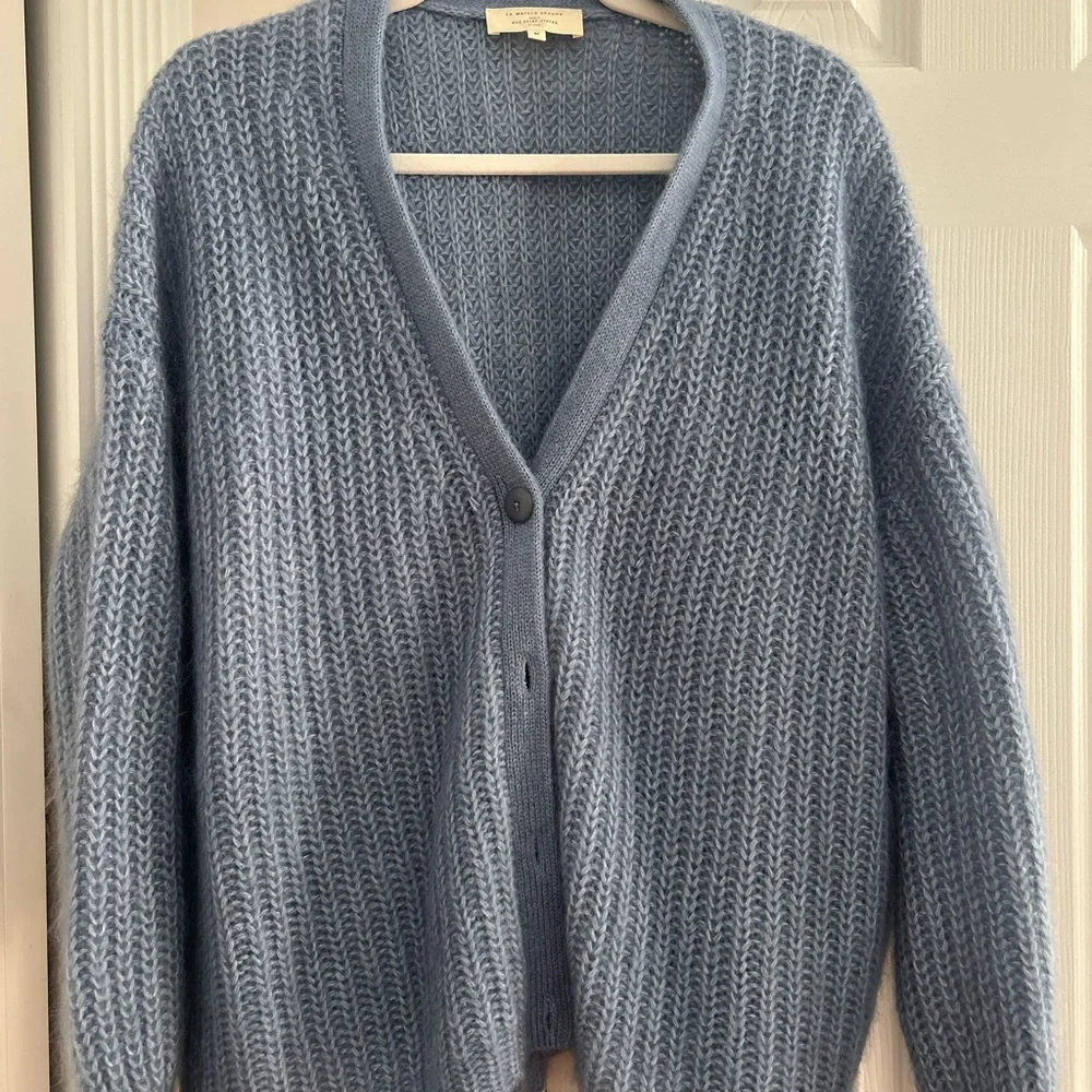 Sezane Cozy Blue Women's Sweater - Picture 3 of 5